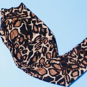 Giraffe Print Silk Like Pants